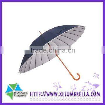 23''Auto J Gift Promotion wooden Straight umbrella