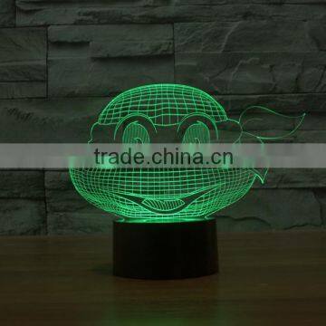 2016 New 3D Optical Night Light Turtle 7 RGB Light Colors 10 LEDs AA Battery or DC 5V Mixed Lot photo-4