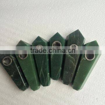 Natural Green Aventurine Bullet Smoking Pipe Crystal Ornament