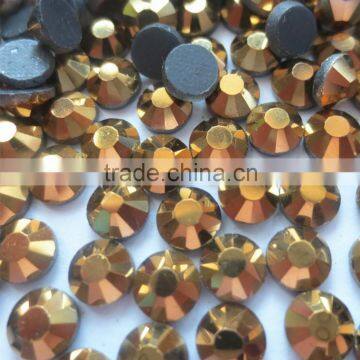 Star light factory uniform cuts aurum gold color iron on strass stone for clothing