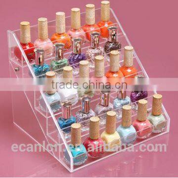 Clear acrylic custom cosmetic opi nail polish display rack for sale