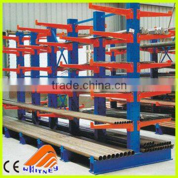 Industrial truck pipe racking, power coated double side cantilever