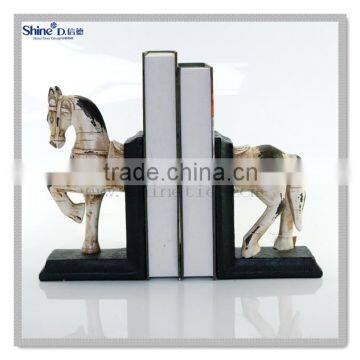 Polyresin Wood Finidh Horse Cute Bookends Animal Bookends photo-2
