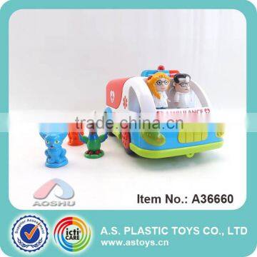 B/O Cartoon pet ambulance toys car