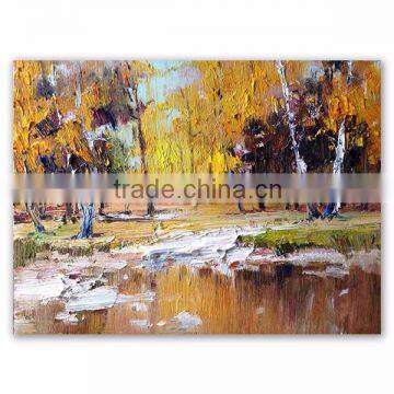 Nice Impression Golden Scenery Wall Art Autumn Landscape Oil Painting