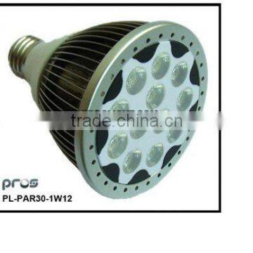 12w led par30 spotlight,1080lm,210W/M.K