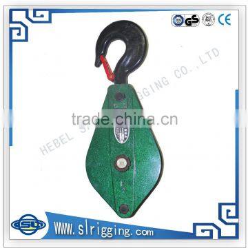 2015 high quality new wire rope double sheave snatch block