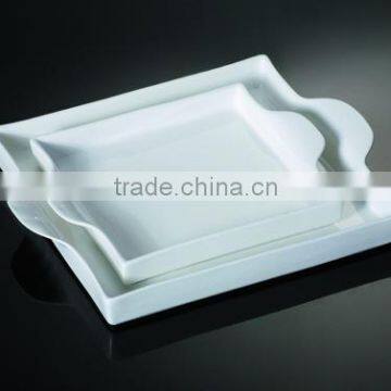 square ceramic bakeware with handle H5508