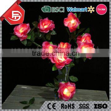 TZFEITIAN factory direct price red rose led flower with vase decor