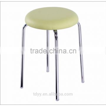 TDC-189 QVB JIANDE TONGDA ANY COLOR ROUND PU SEAT METAL LEG STOOL