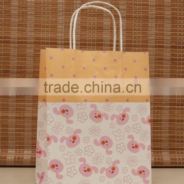 Elegant Small size Kraft gift bags with handle Wholesale