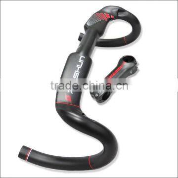 2016 Xinshun Mountain Bikes Carbon Handlebar Mtb Road Bike Accessories Bicycle Parts Grips With Stem BH2120 photo-5