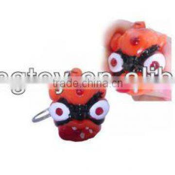 Squeeze Ghost-head keychain,Halloween keychain toy