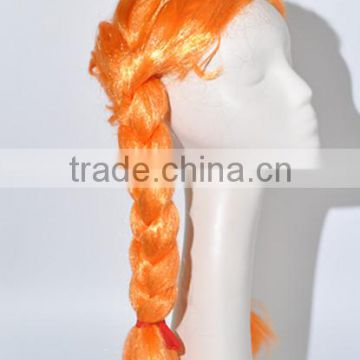 Orange colorful wig with two dreadlocks N228