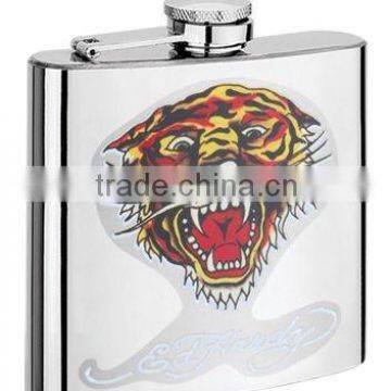 7oz stainless steel mini hipflask with logo