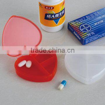 Plastic 3 Case Heart Shap Pill Box