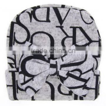 New Xmas Neonatal Baptism Cap Owl Stars Baby Hat Keep Warm Double Layer Beanie Hats Bow Knitted Cotton Caps photo-4