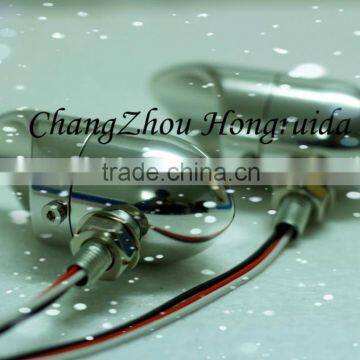 2x Black Amber Metal ALUMINUM Mini Bullet Turn Signals Blinkers for BOBBER Cruiser Chopper Custom photo-2