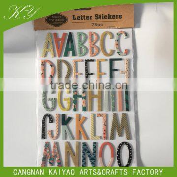 Wholesale Custom Self Adhesive Decoration Glitter Alphabet Letter Stickers photo-2