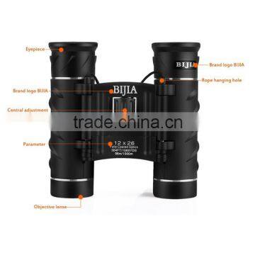 BJ700102 12X26 Compact Binocular With Neck Strap and Carrying Case Bird Watching Waterproof Porro Binoculars photo-6
