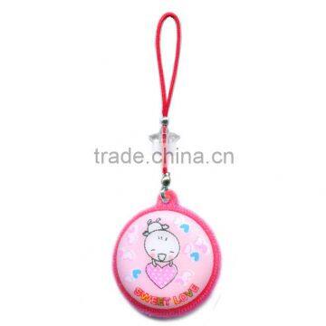 Promotional Gift Carton Customized shaped Round PVC Mobile phone rub