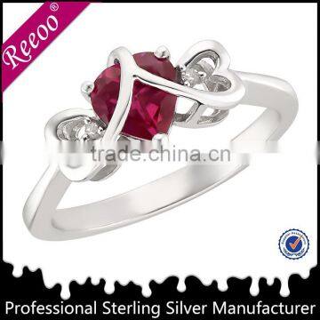 Valentine's Best Gift, Natural Ruby 925 Silver Wedding Ring