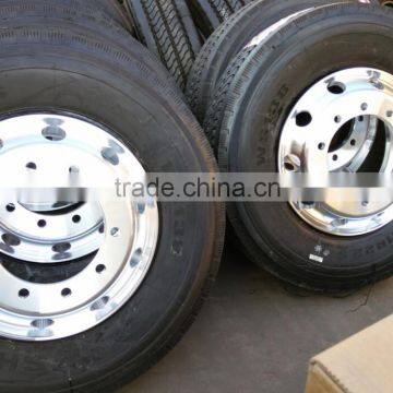 tyre equipped with aluminum alloy wheel