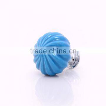 Wholesale High Quality Delicate Blue Ceramic Door Knobs photo-2