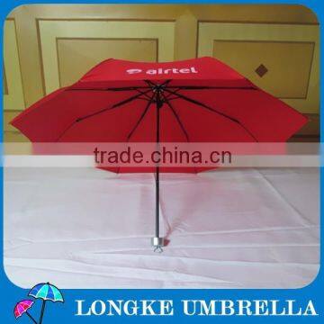 High quality 21" red strong black metal shaft and ribs umbrella with customer logo