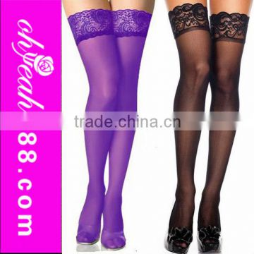 Beautiful pattern nylon fabric high quality fashion thigh high stockings for sexy girls