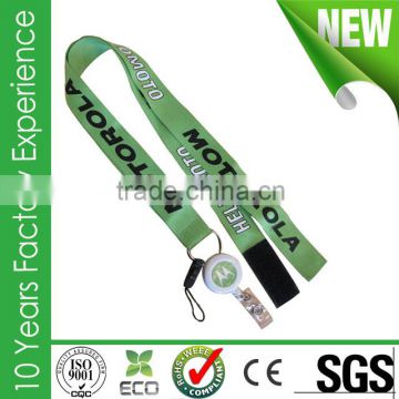 Personalized cheap custom printed polyester sublimation lanyard with badge reel logo