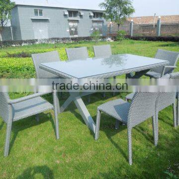 Factory price wicker outdoor dining set rattan hot selling