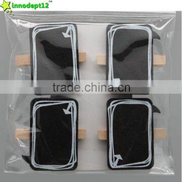 Fashion Wooden black board, note message wood holder clip