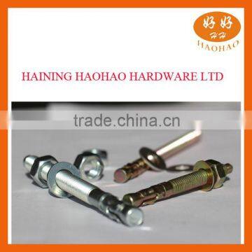 grade 4.8 zhejiang made high quality carbon /stainless steel zinc plated wedge anchor