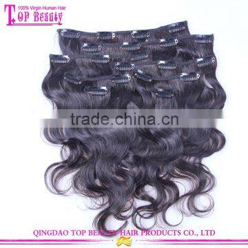 Wholesale hair extension clip in hot sale 7a grade clip in hair extensions free sample new design clip hair extension