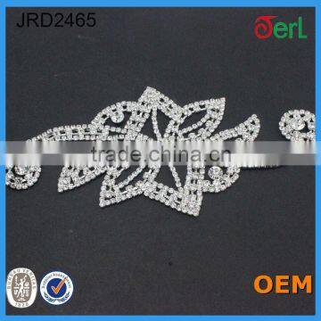 Factory Direct Rhinestone Crystal Appliques for Sash in Bulk