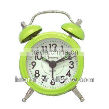 green twin bell clock,table clock