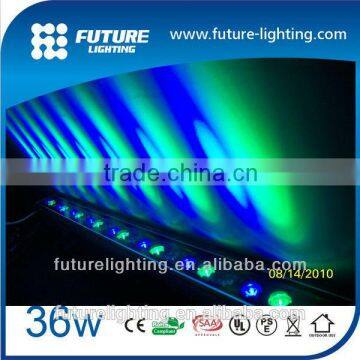 Shenzhen 36x1W color changing DC24V aluminum housing IP65 RGB outdoor led strip wall washer light