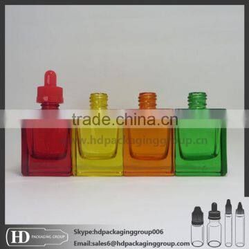 Chinese manufacturer eliquid bottle plastic squeeze sauce bottle 1oz colorful rectangular bottle droppers