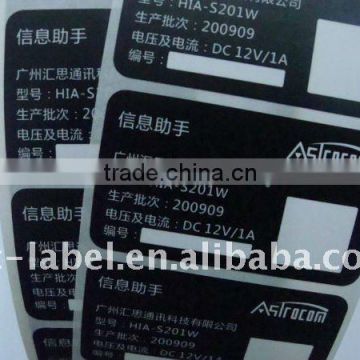 self adhesive label