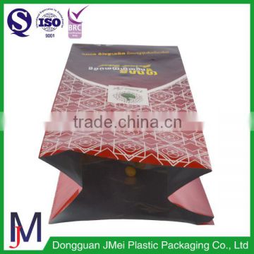 Reusable Wholesale Packaging Plastic Bags Coffee Pcaking Bag With One Way Valve with 12oz