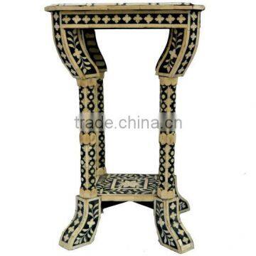 Bone Inlay Side Table. Indian Bone Inaly Furniture