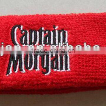 colorful customized embroidery logo sweatband