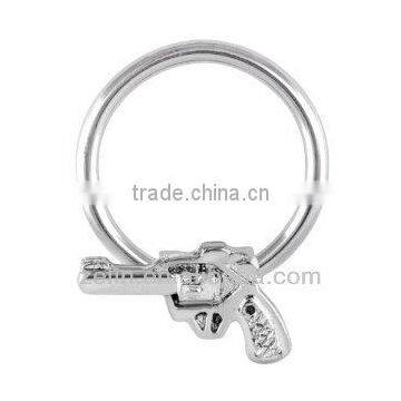 Revolver Surgical Steel Captive Bead Ring fashion CBR,body piercing jewelry