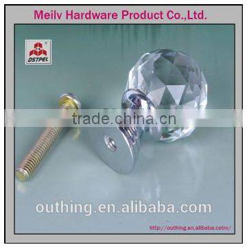 Kitchen and Bathroom Cabinet Furniture High Quality Fancy Chrome Base Glass Crystal Knobs photo-2