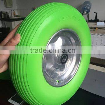 4.00-8 European Standard Solid Flat Free PU Foam Wheels