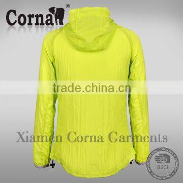 New Arrival Yarn Dyed Zipper-up Woven 100% pa Women Apple Green Sun Protective Clothing Outdoor Wear photo-2