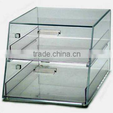 2 Layers Clear Acrylic Cake Tray Bread Display Rack photo-1