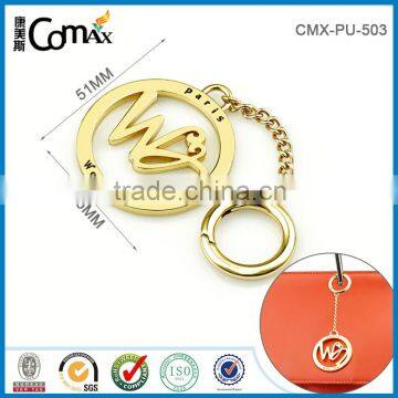 Hollow Logo Hook With Chain Gold Custom Metal Label