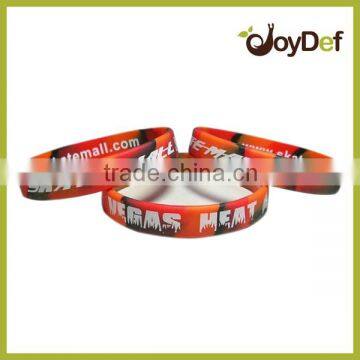 2016 popular Newest Custom Color Printed Silicone Wristbands